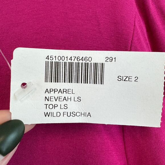 NWT Chico's Wild Fuchsia Pink Neveah Long Sleeve Stretch Top Size 2 / Large 12 - Picture 5 of 13